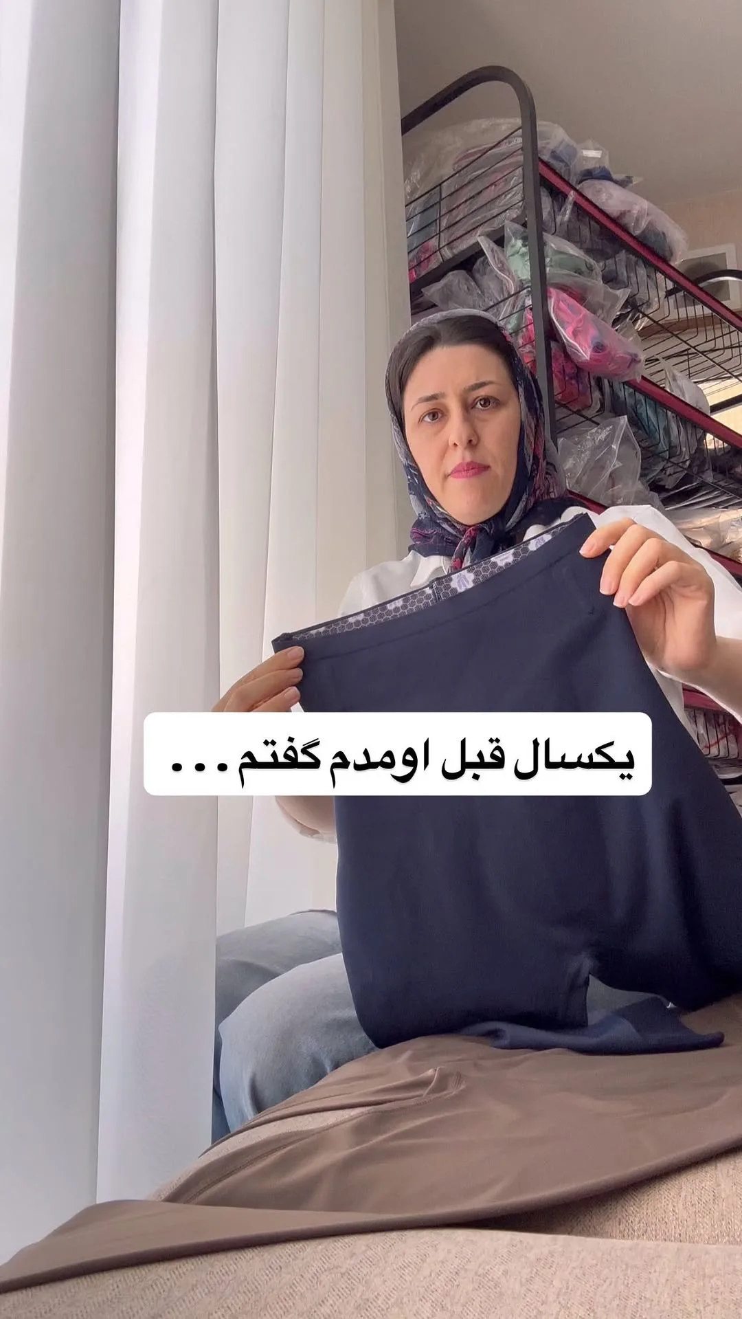 لگ گن دامن باربی ورزشی زنانه (طرح ۲)، رنگ سرمهای، کمر بلند، جذب