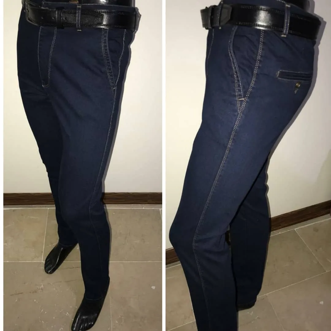 شلوار لی سرمه‌ای — عکس ۲