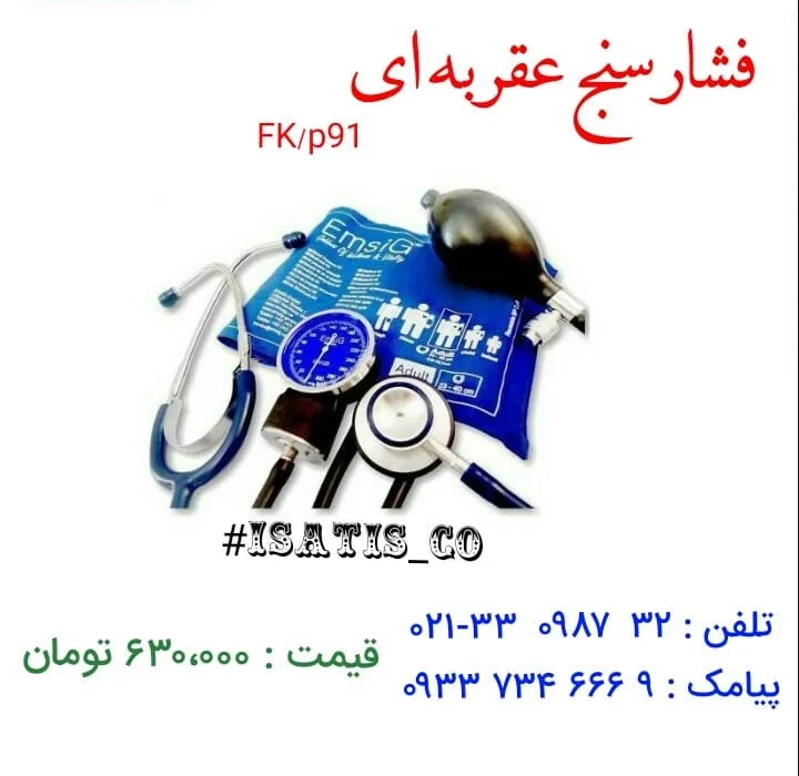 فشارسنج عقربه‌ای امسیگ Emsig، رنگ آبی و مشکی، جنس پلاستیک و فلز، عقربه‌ای با گوشی