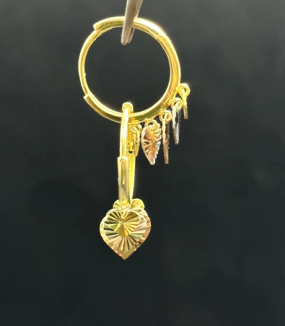 گوشواره طلا ترک طرح قلب — عکس ۹