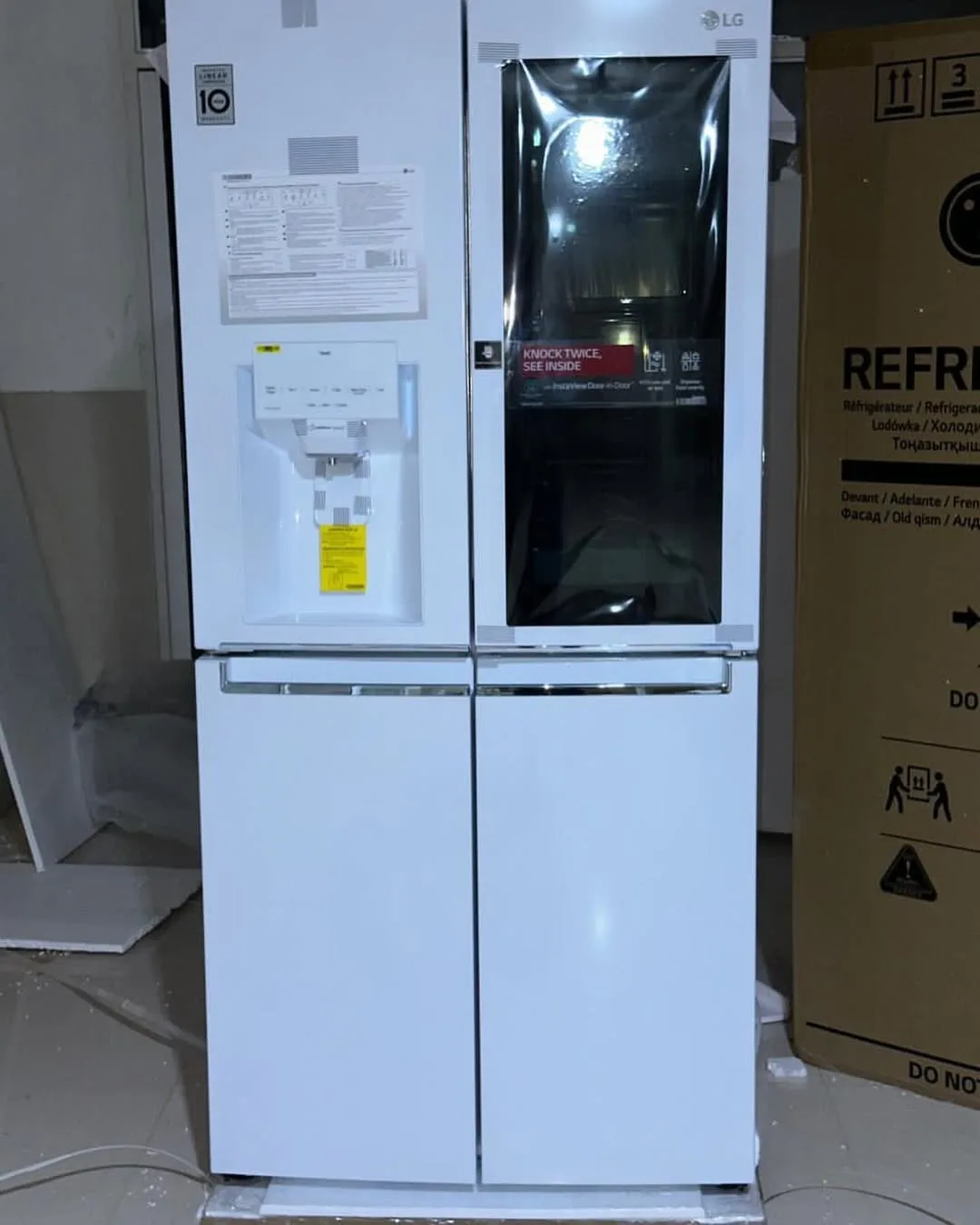 یخچال پنجدرب ۳۰ فوت مدل X29 الجی، رنگ سفید، جنس فلز و شیشه، چهار درب اینستاویو