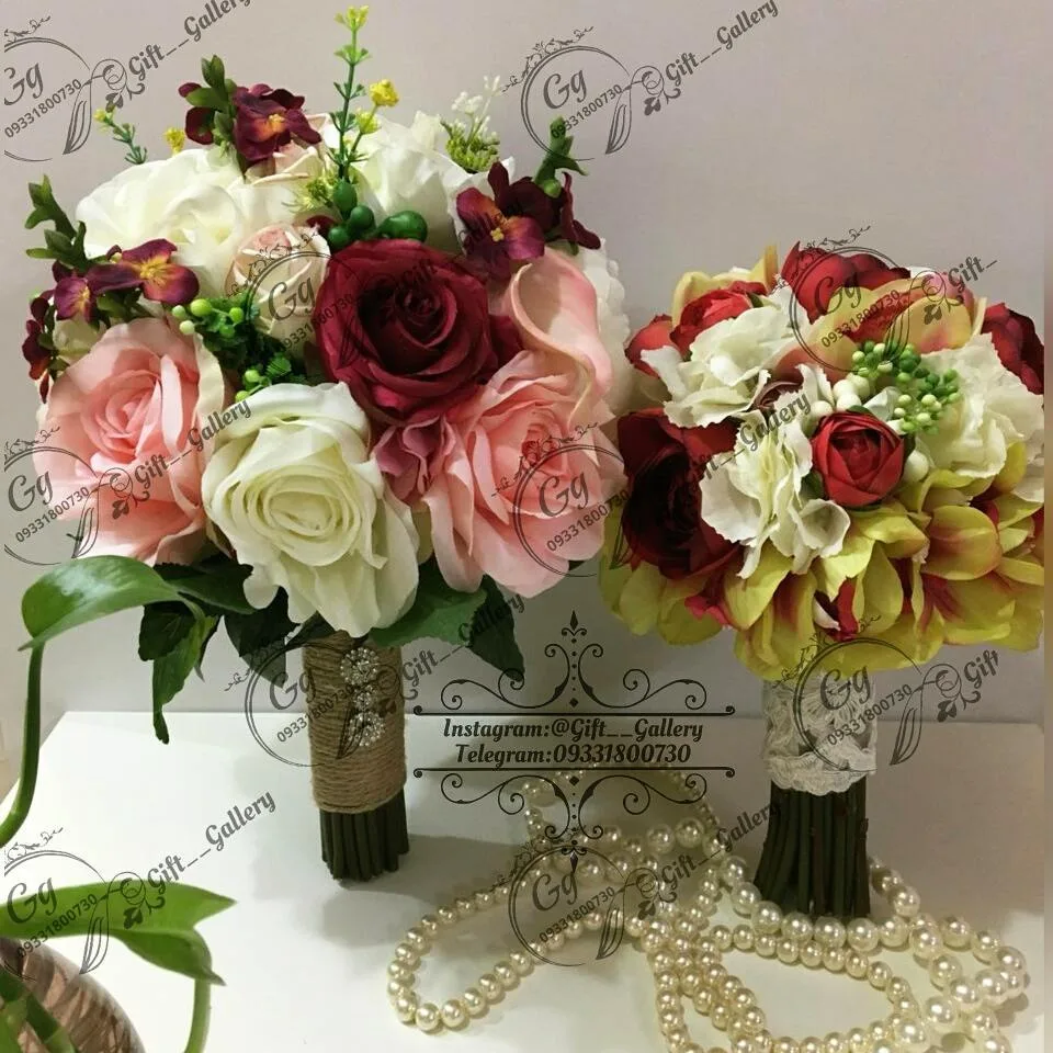 دسته گل عروس ترکیبی مصنوعی