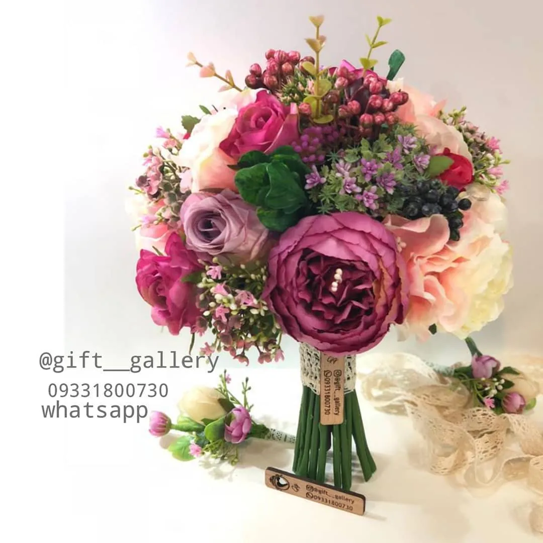 دسته گل عروس قطر ۲۲ ارتفاع ۳۰
