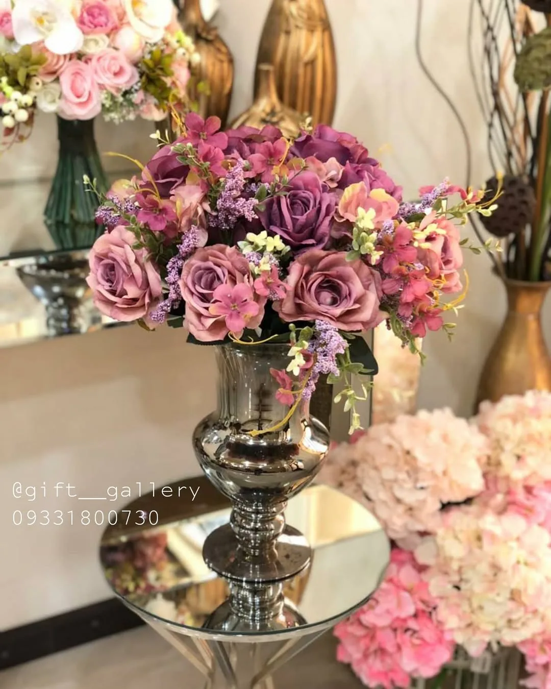 بوته رز دو رنگ مصنوعی