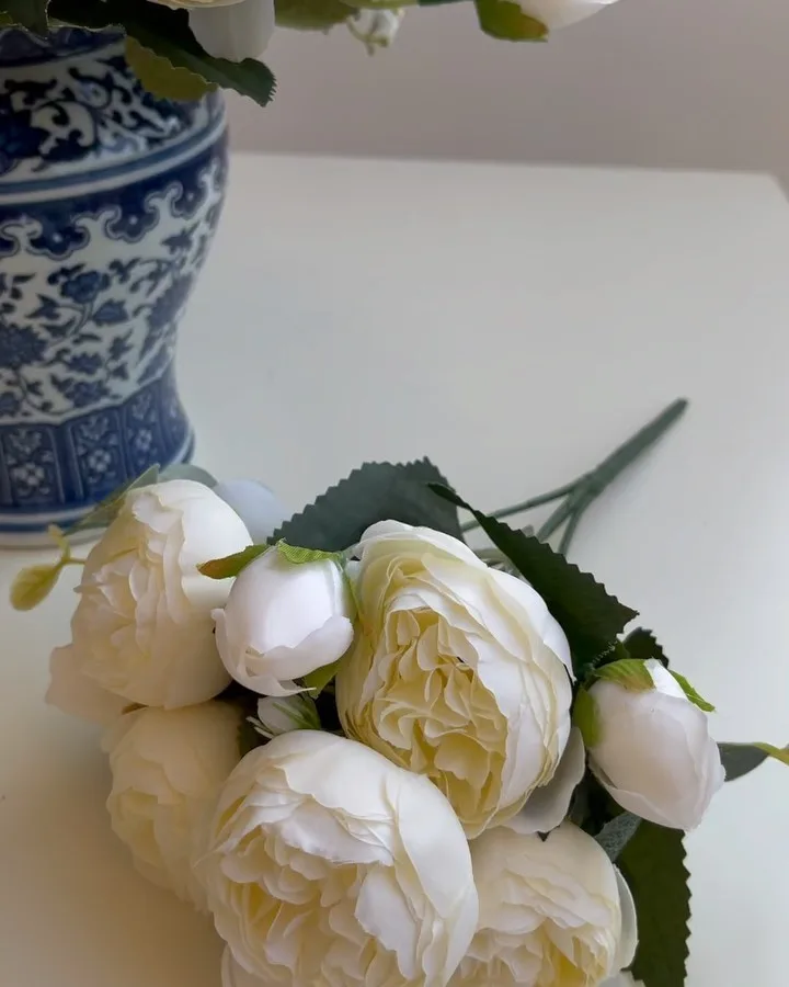 رز پئونی سفید شیری