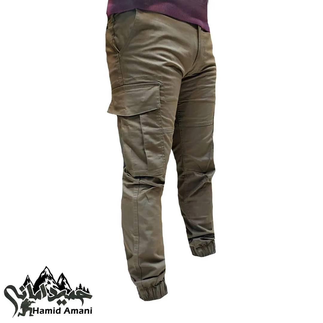 شلوار شش جیب دمپا کش Jack & Jones، رنگ زیتونی، جذب