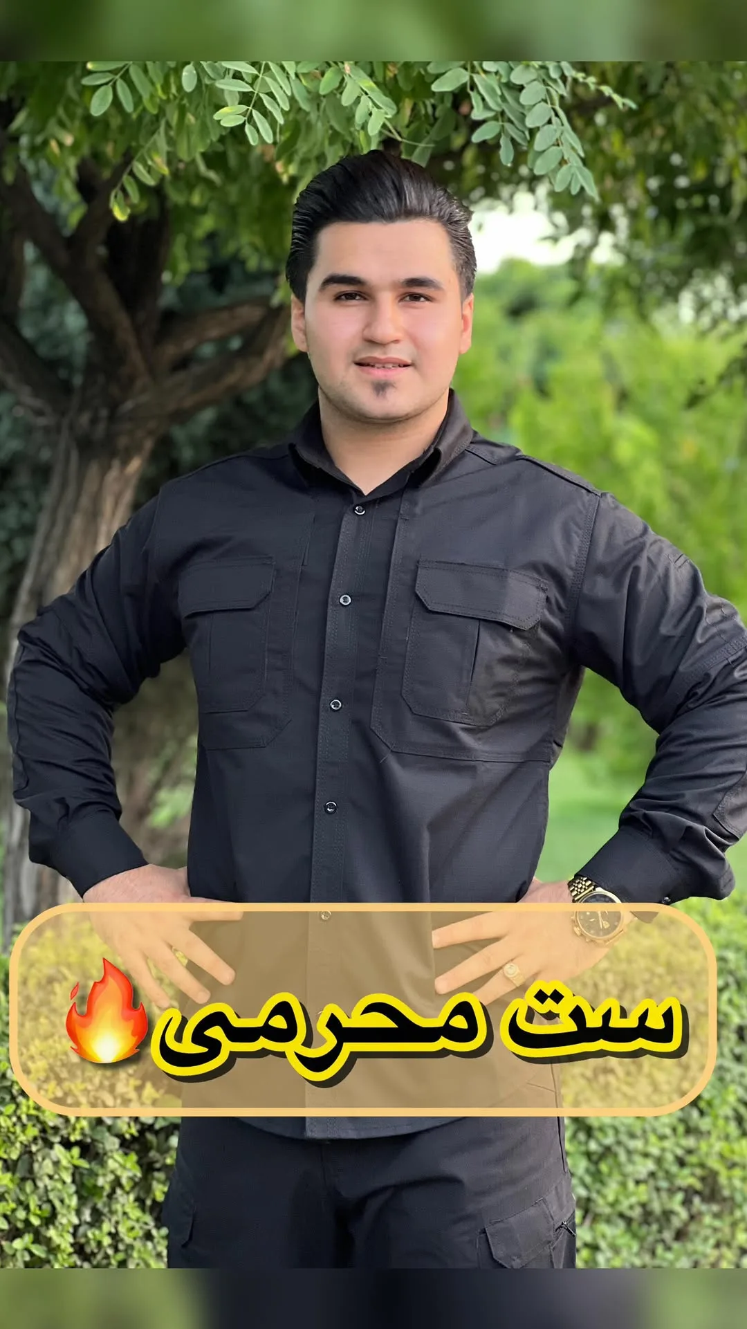 ست پیراهن و شلوار مشکی، پیراهن آستین‌بلند، شلوار راسته