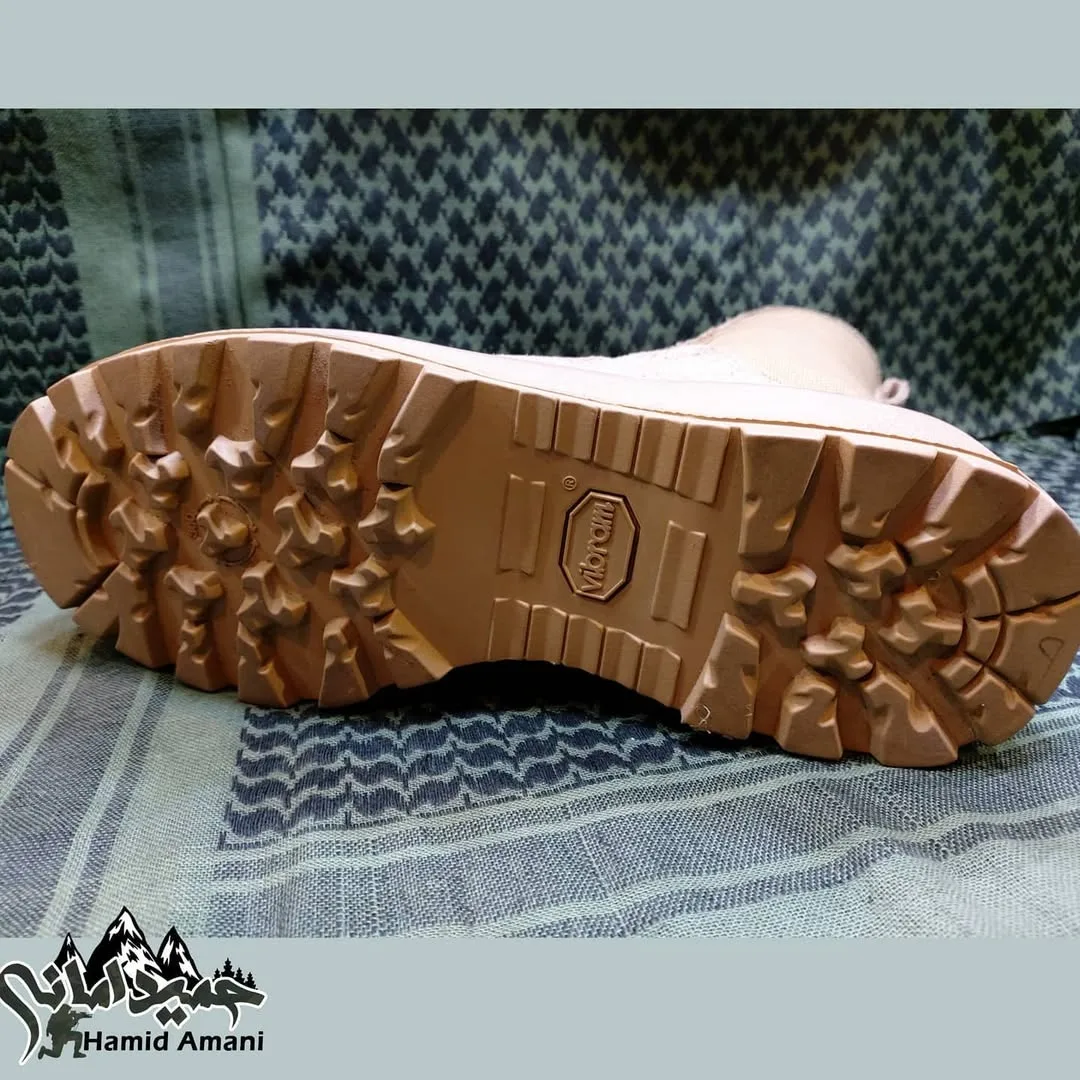 پوتین سایز ۳۹ تا ۴۳ — رنگ خاکی — نمای جزئیات — کفه ویبرام — عکس ۹