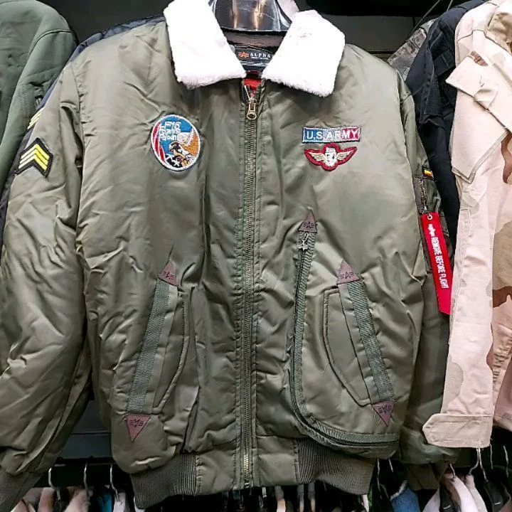 کاپشن خلبانی یقه خزدار U.S Army