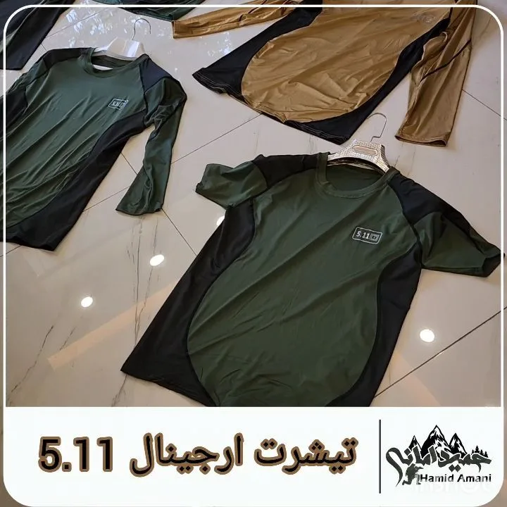 تیشرت اورجینال ۵.۱۱ 5.11، رنگ زیتونی، مشکی و قهوه‌ای، آستین کوتاه و بلند