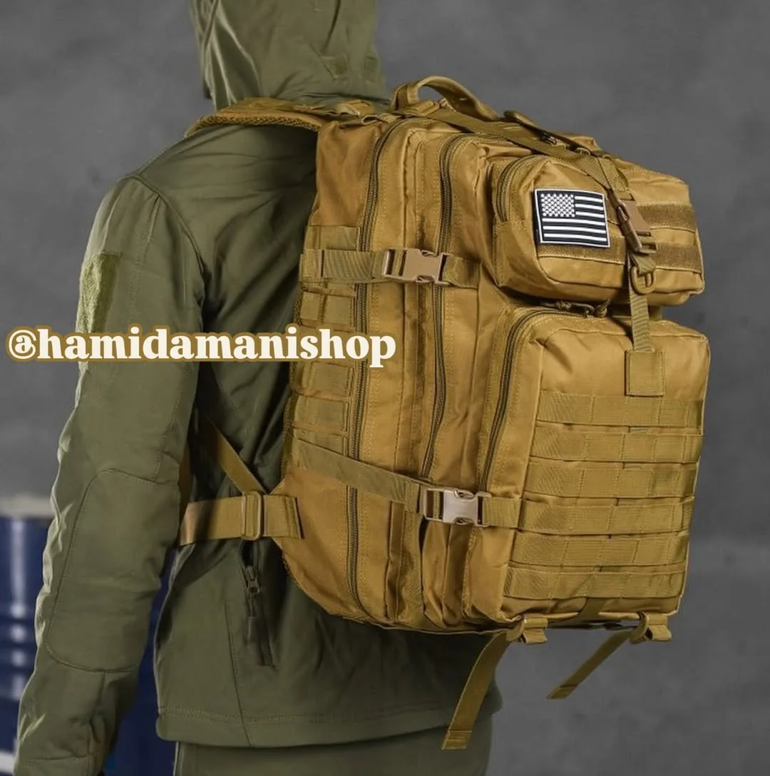 کوله تاکتیکال ۵۰ لیتری، رنگ کرم