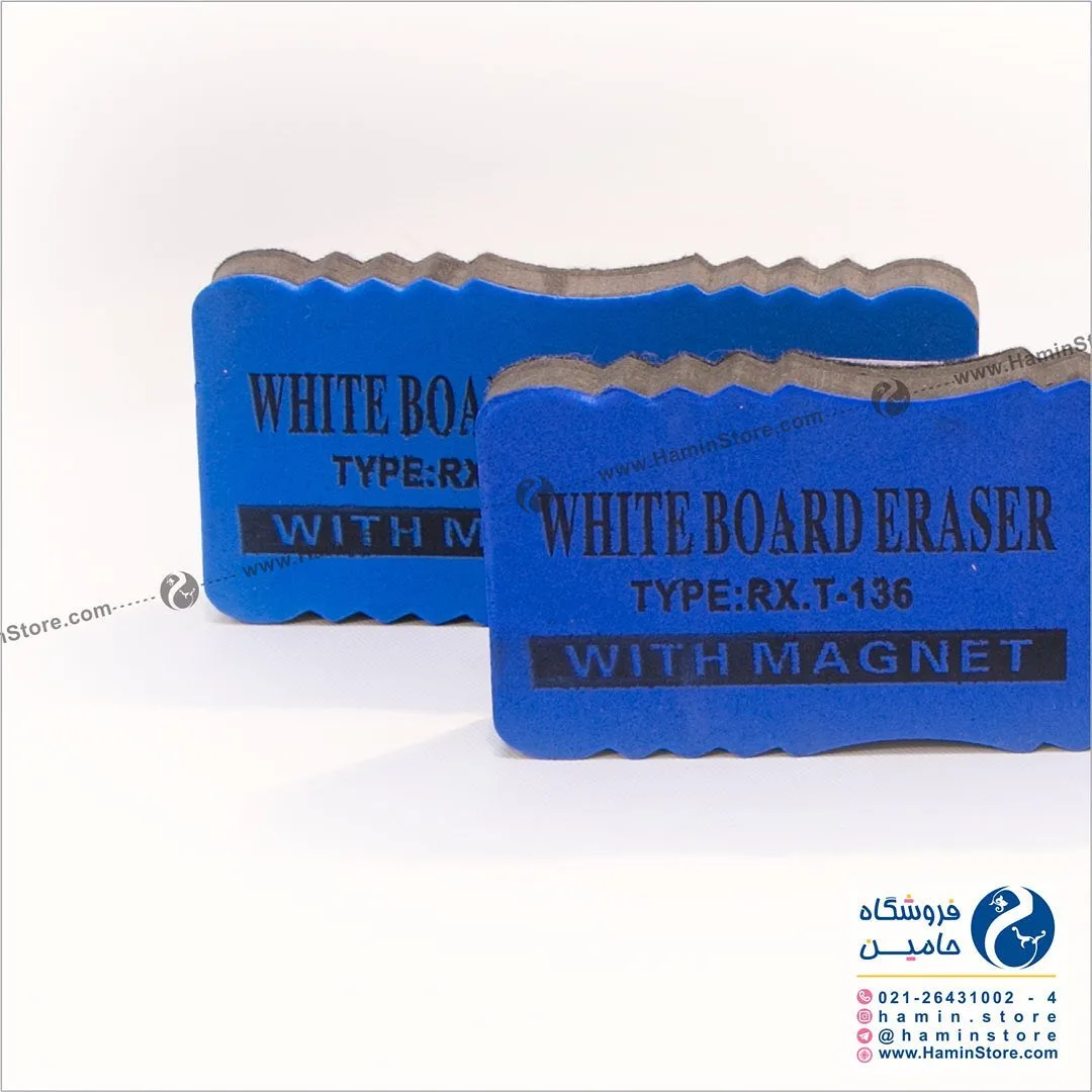تخته پاک‌کن وایت‌برد — رنگ آبی — نمای چندکالا — وایت‌برد — عکس ۲