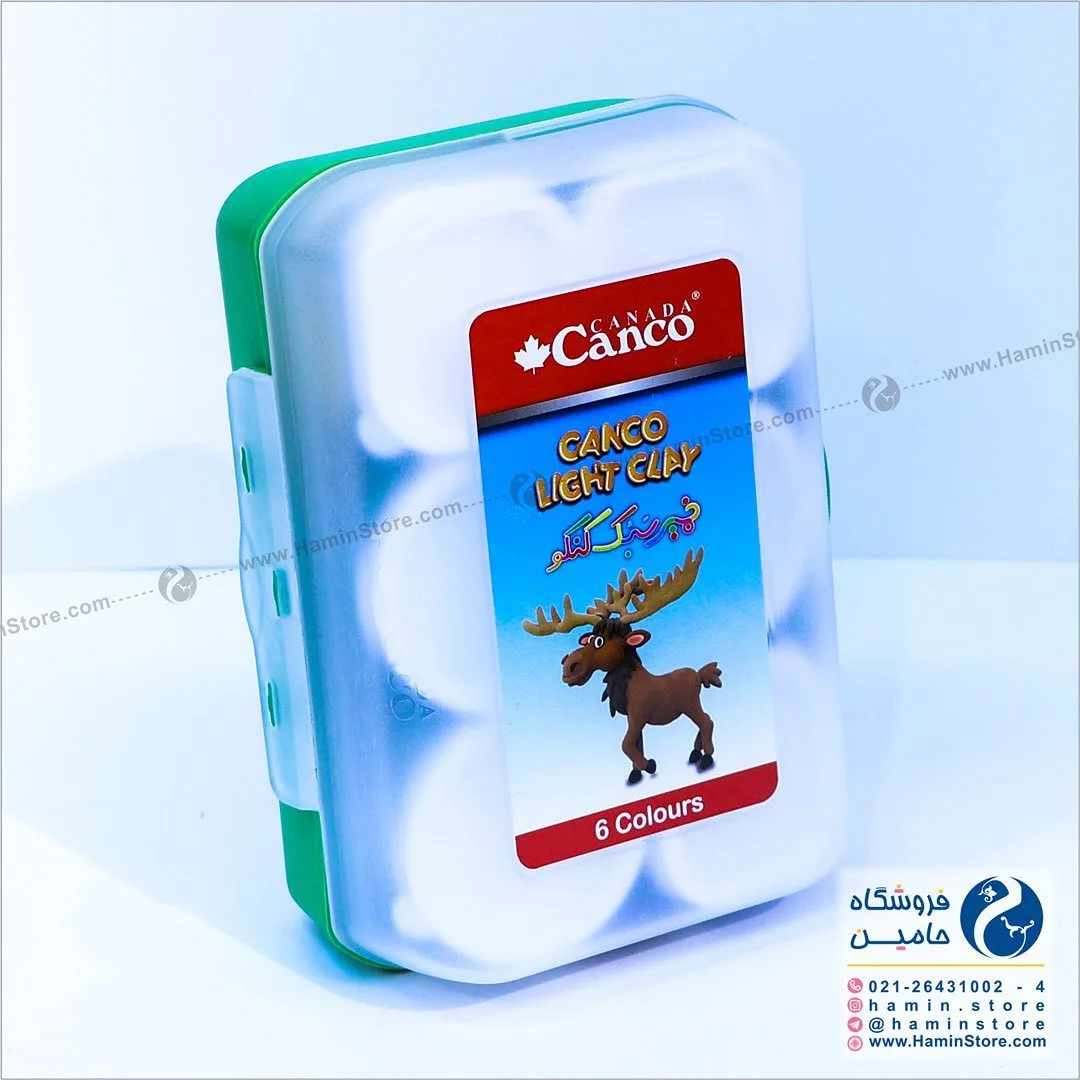 خمیربازی کنکو، رنگ سفید و سبز، جنس پلاستیک، جعبه مستطیلی