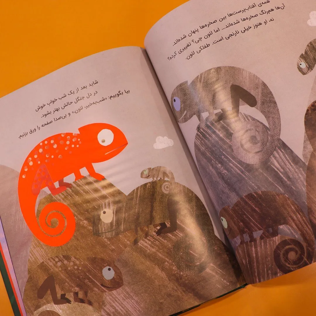 کتاب لئون نارنجی — رنگ نارنجی — نمای جزئیات — لئون نارنجی — عکس ۲