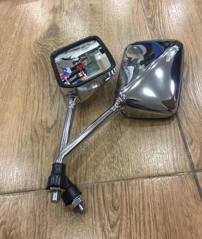آینه هوندا CB1300 و CB400، رنگ نقره‌ای، جنس فلز، دسته‌ای