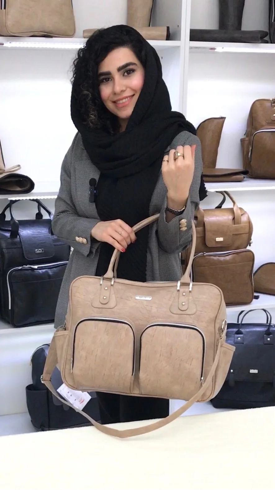ساک لوازم نوزاد چرم ام اند وای