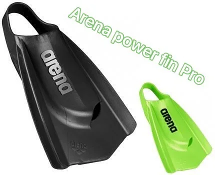 فین شنا Power Fin Pro آرنا، رنگ مشکی و سبز، جنس پلاستیک، فین کوتاه دستی