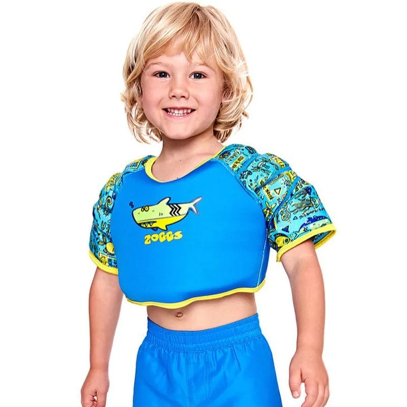 جلیقه شنا کودک Deep Sea Water Wings زاگز، رنگ آبی و زرد، طرح شخصیت کارتونی، بدون آستین، کوتاه