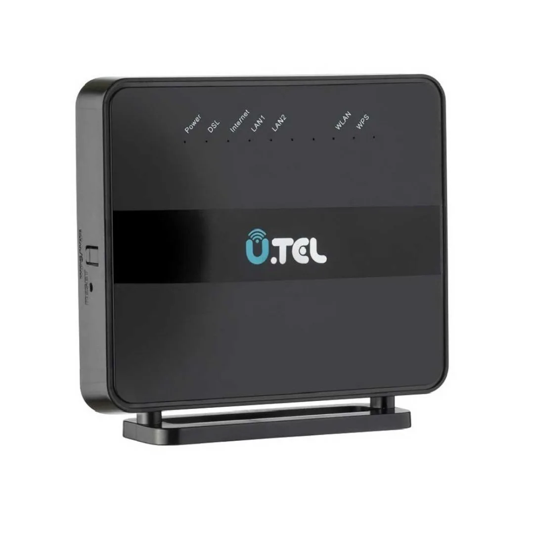 مودم VDSL و ADSL یوتل U.TEL، رنگ مشکی، جنس پلاستیک، مودم رومیزی