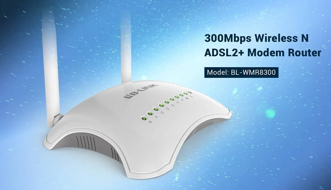 مودم روتر ADSL2+ ال‌بی‌لینک BL-WMR8300 LB-LINK، رنگ سفید، جنس پلاستیک، مودم بی‌سیم