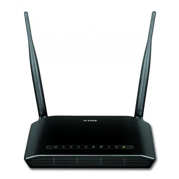 مودم روتر ADSL بی‌سیم DSL-2740U دی‌لینک، رنگ مشکی، جنس پلاستیک، دو آنتن