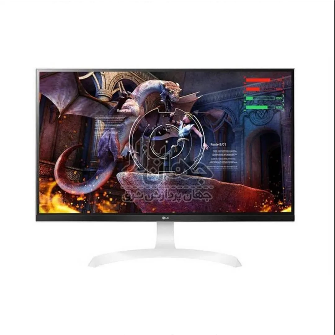 مانیتور ال جی ۲۷ اینچ 27UD69-W LG، رنگ مشکی و سفید، جنس پلاستیک، مستطیلی