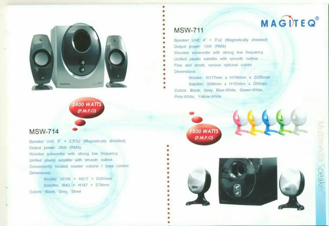بلندگو ۳ تکه مجیتک مدل msw 714