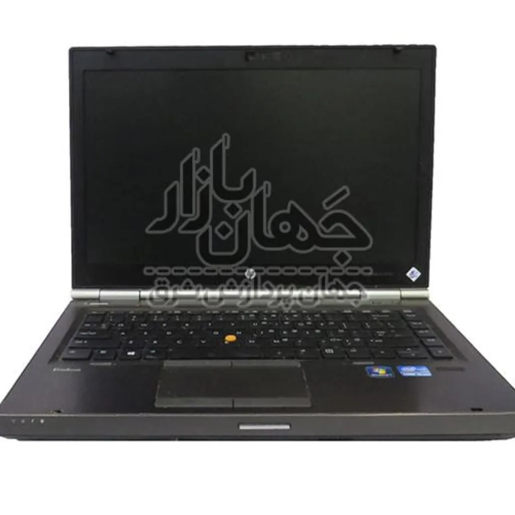 لپتاپ اچ پی 8470w core i5 HP، رنگ خاکستری، جنس پلاستیک، صفحه نمایش ۱۴ اینچ، کیبورد صنعتی