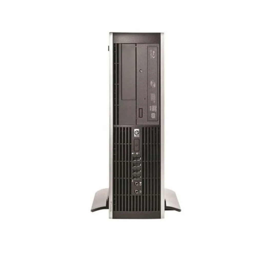 کیس اچ‌پی 8100 i5 HP، رنگ خاکستری و مشکی، جنس فلز و پلاستیک، مستطیلی خوابیده