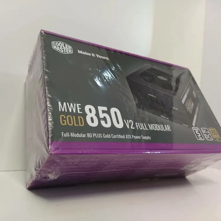 پاور ۸۵۰ وات فول ماژول کولر مستر، رنگ مشکی و بنفش، جنس مقوا، MWE GOLD 850