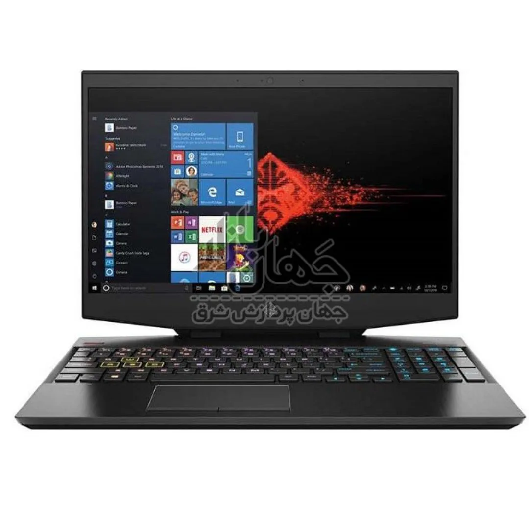 لپتاپ HP Omen 15-DH1070WM، رنگ مشکی، جنس پلاستیک و فلز، لپتاپ گیمینگ