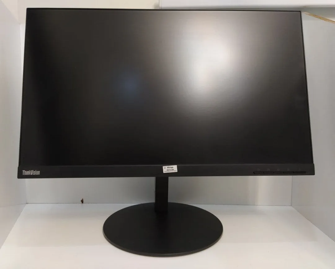 مانیتور ThinkVision T24i لنوو، رنگ مشکی، جنس پلاستیک و شیشه، تخت با پایه