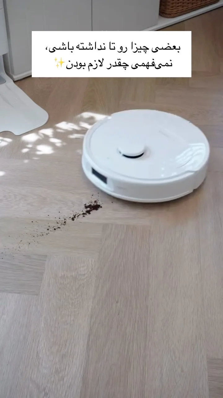 جارو رباتیک Qrevo S روبوراک، رنگ سفید، جنس پلاستیک، دایره‌ای
