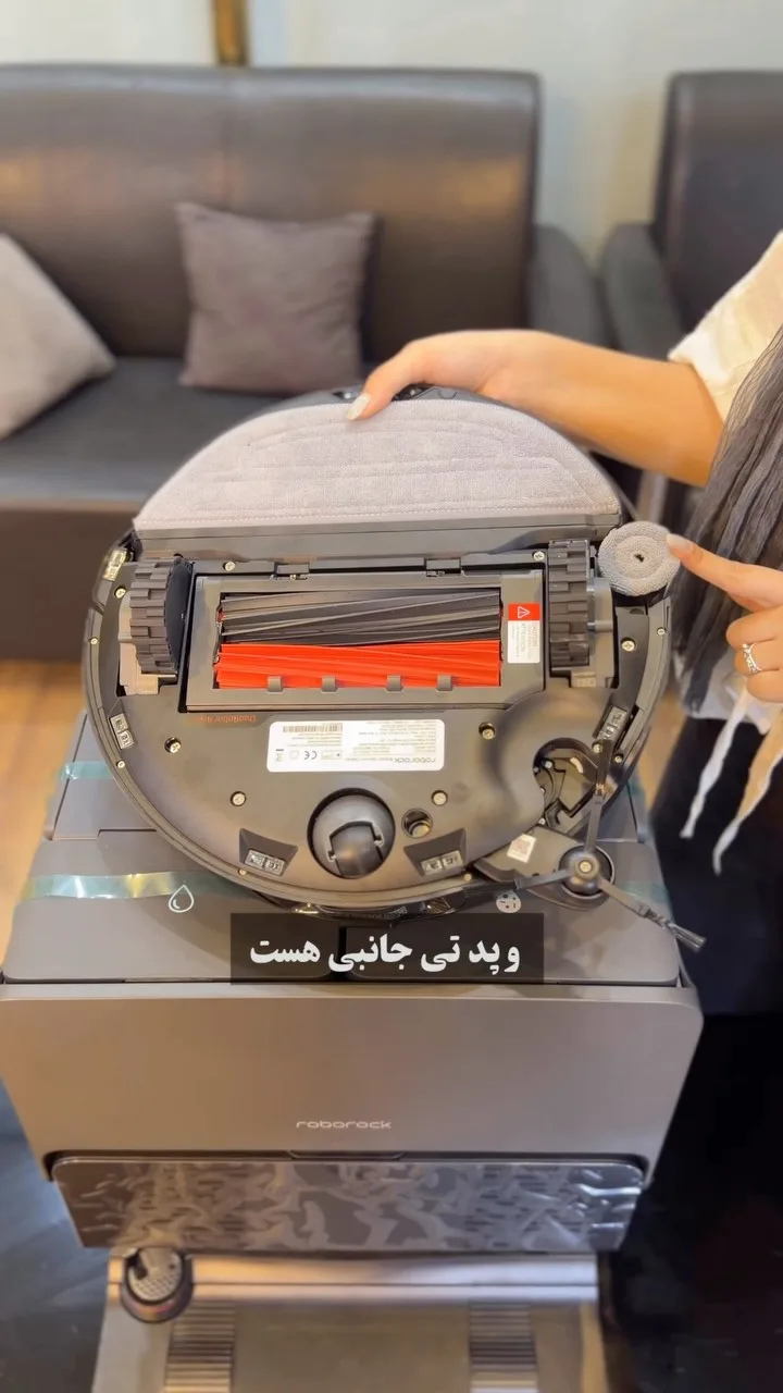 جارو رباتیک S8 Max Ultra روبوراک، رنگ مشکی، جنس پلاستیک، دایره‌ای