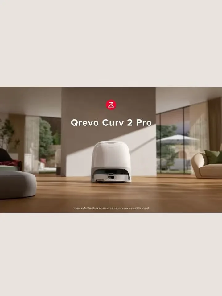 جارو رباتیک Qrevo Curv 2 Pro روبوراک، رنگ سفید، جنس پلاستیک، دیسکی