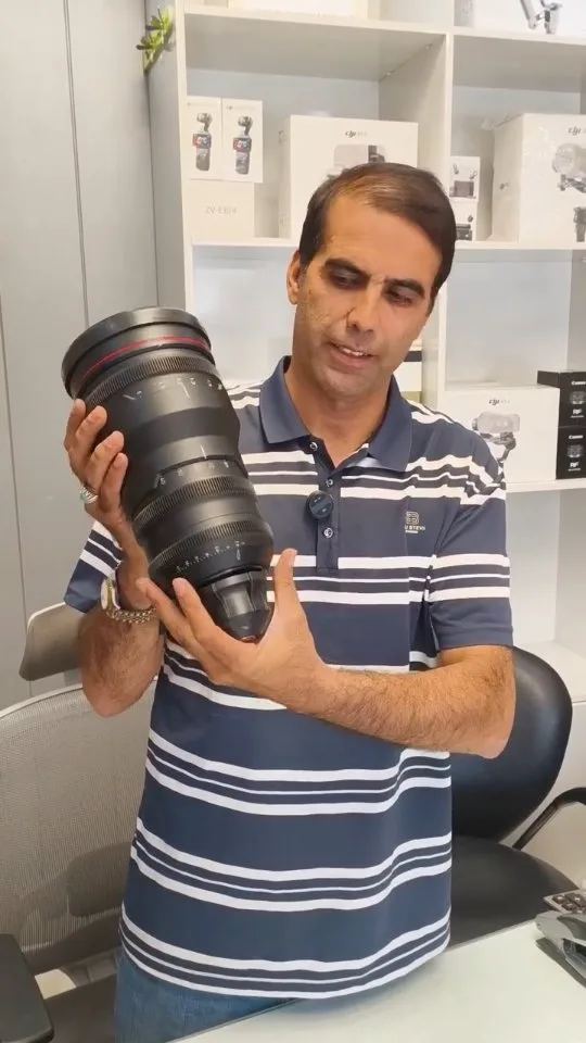 لنز سینمایی 18-85mm T2.9 کارکرده RED، رنگ مشکی، جنس فلز و پلاستیک، تلهفوتو