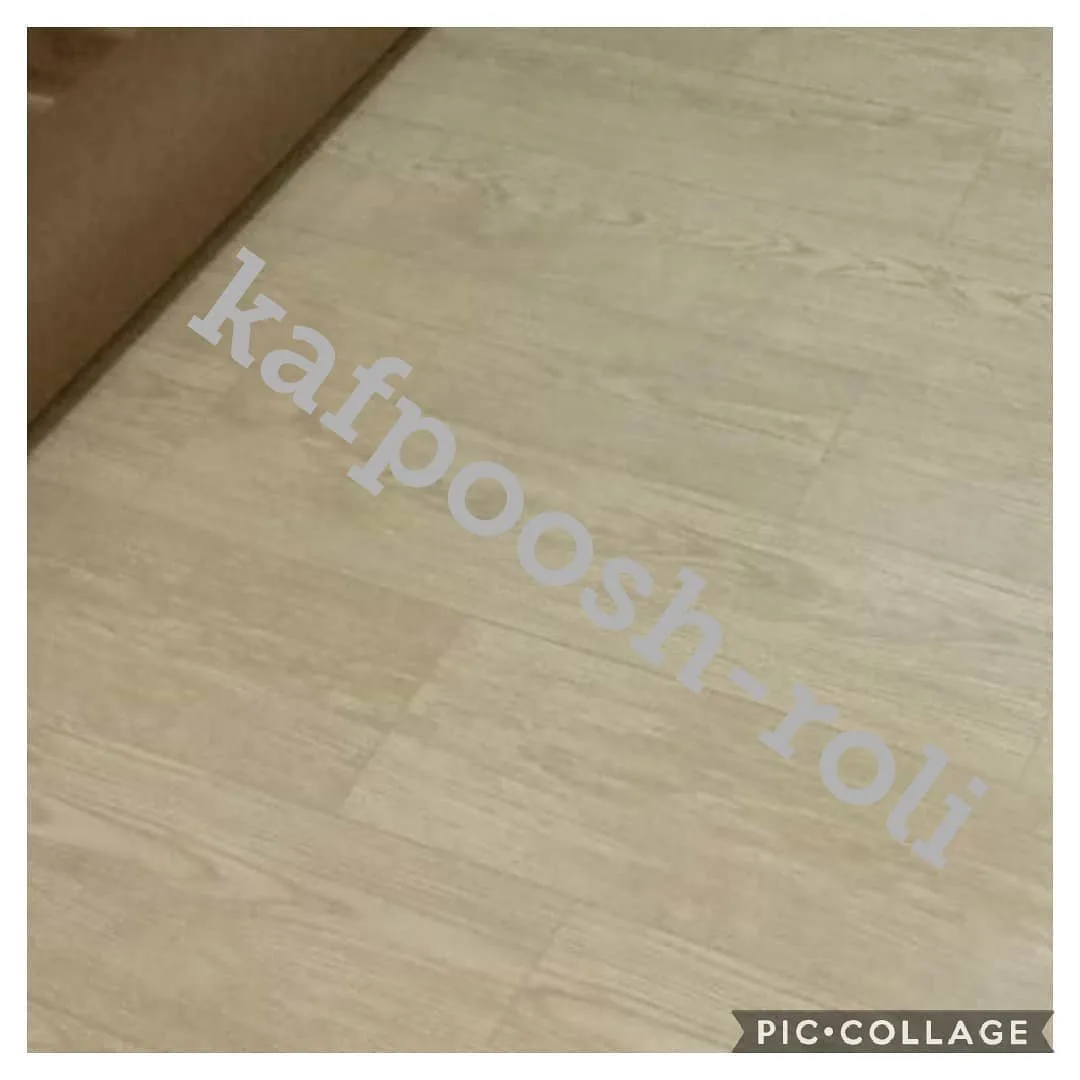 کفپوش رولی، رنگ کرم و بژ، جنس پلاستیک، طرح طرح و نقش