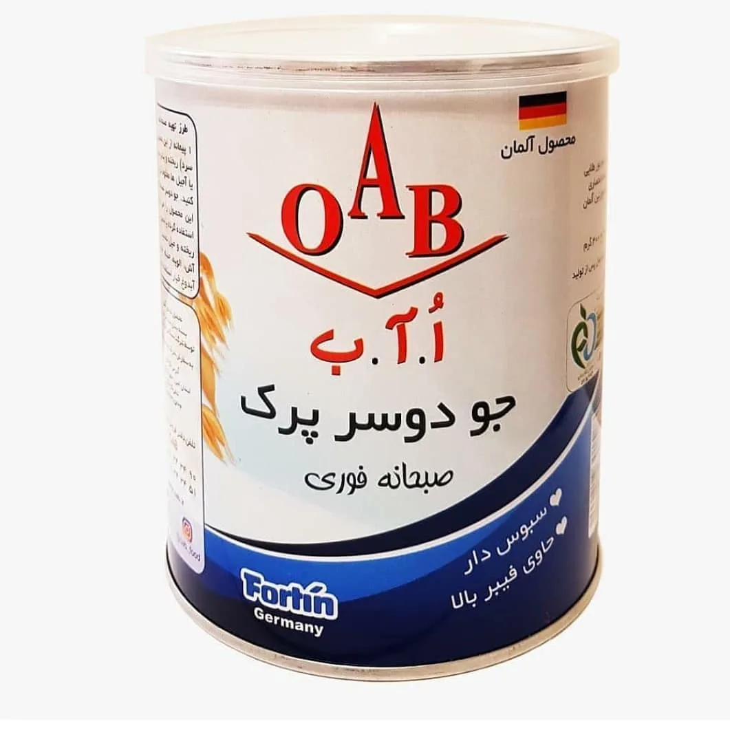 جو دوسر پرک OAB، رنگ سفید و آبی، جنس فلز، بسته‌بندی قوطی
