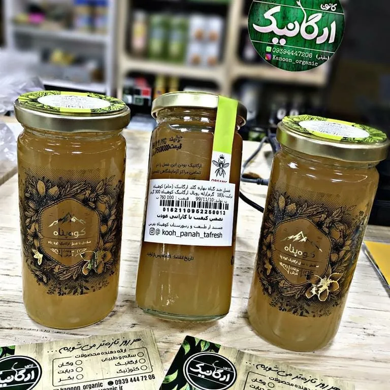عسل چند گیاه بهاره با ژل رویال ۳۰۰ گرم کوهپناه
