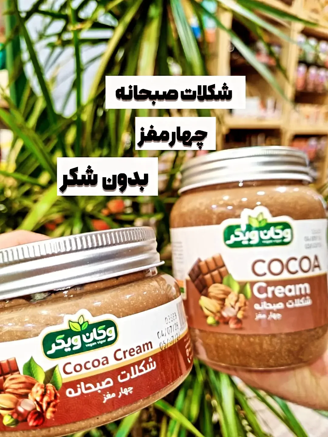 شکلات صبحانه چهارمغز بدون شکر Vegan Viger