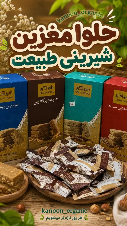 حلوا مغزین بدون شکر شیرینی طبیعت