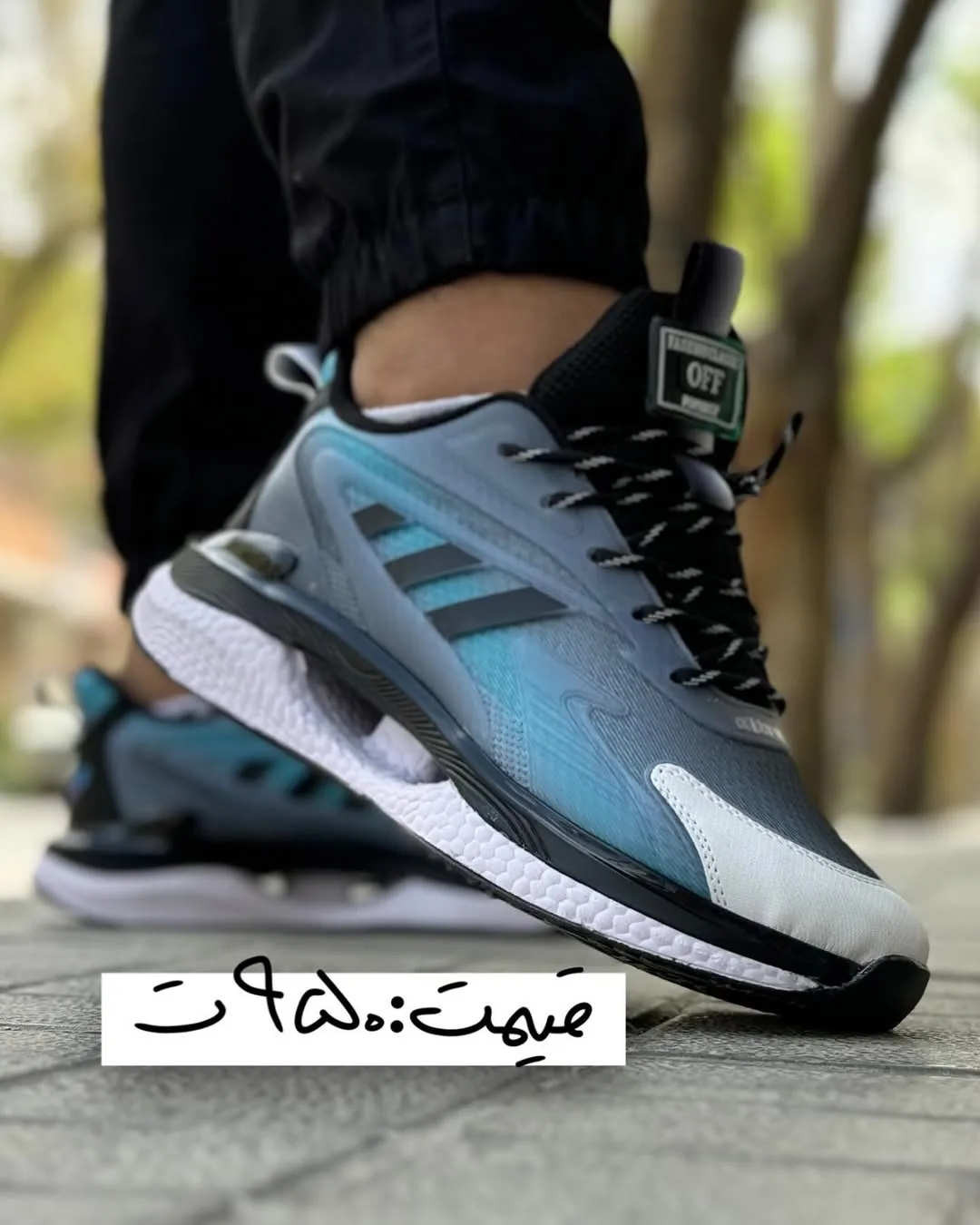 کتانی اسپرت طوسی و آبی — عکس ۲