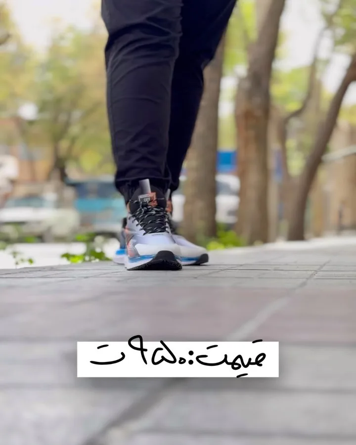 کتانی اسپرت طوسی و آبی — عکس ۳