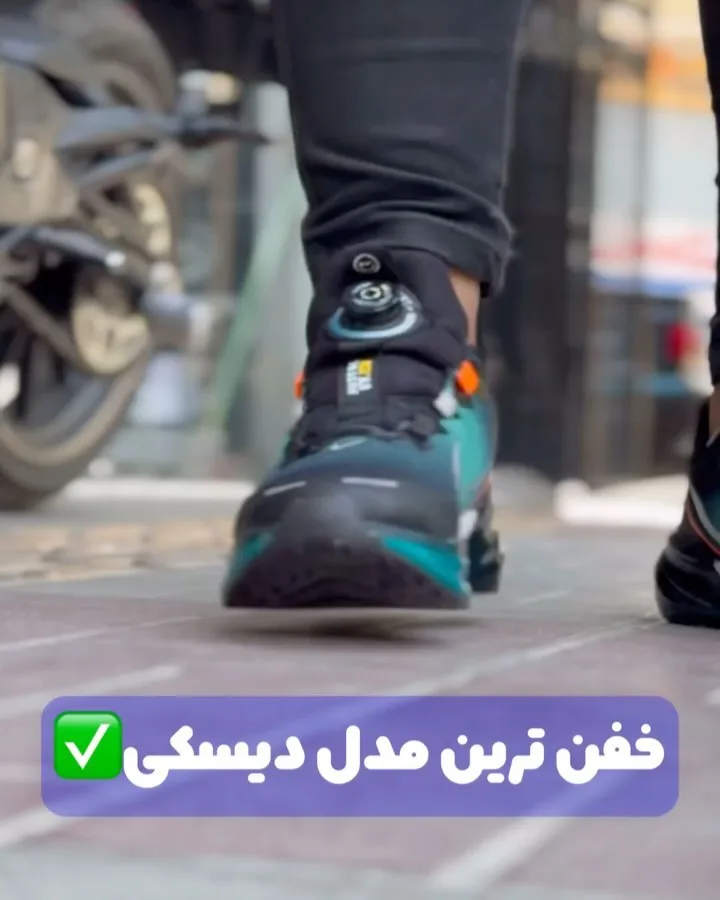کتانی اسپرت مشکی و آبی — عکس ۶