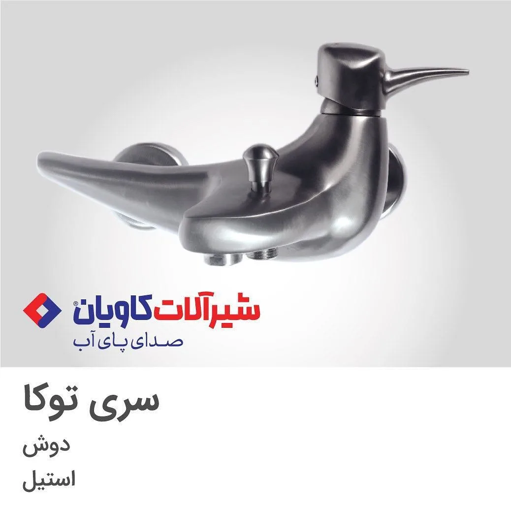 شیر دوش سری توکا استیل کاویان، توکار، تکدسته