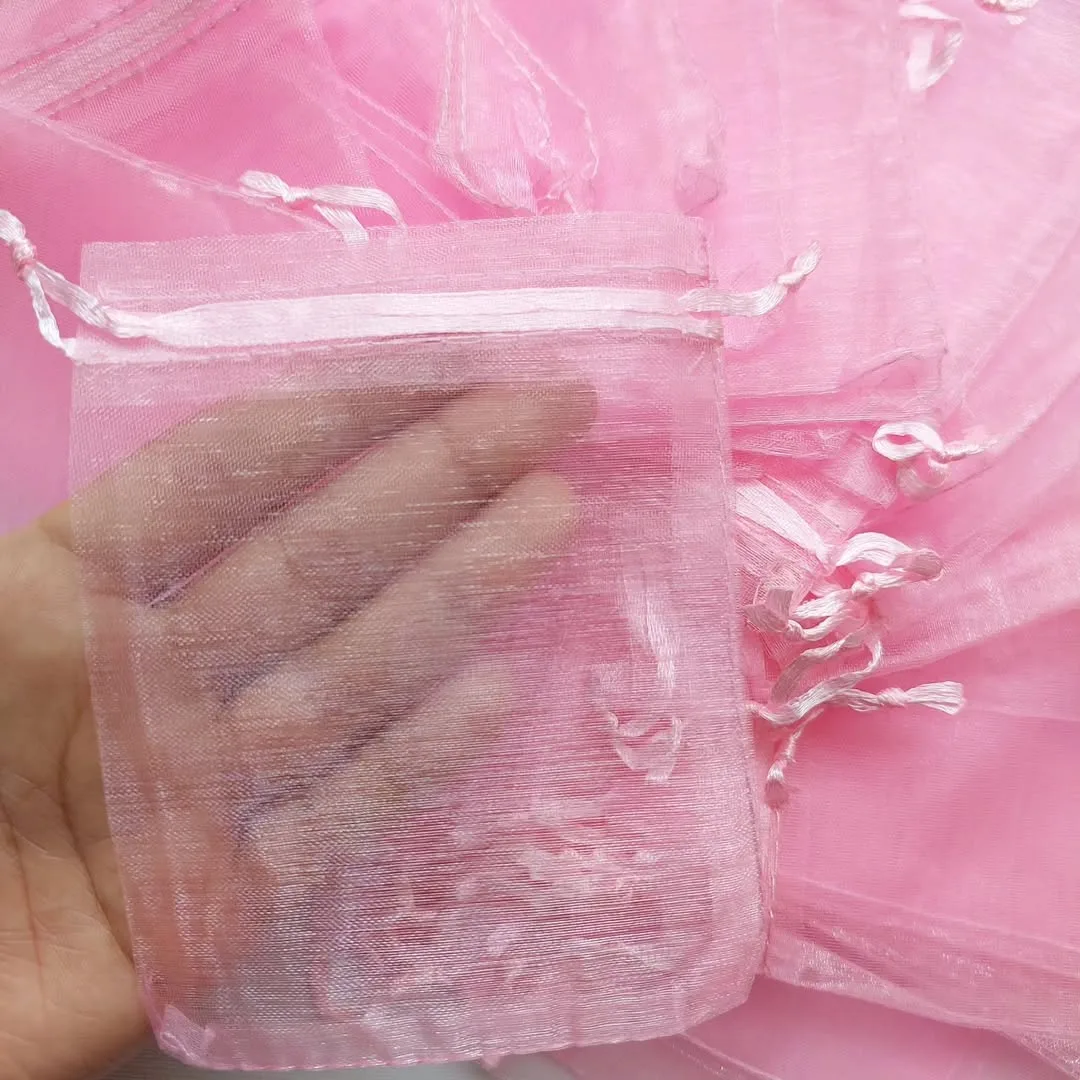 کیسه توری — رنگ صورتی — نمای در‌دست — بنددار — عکس ۹