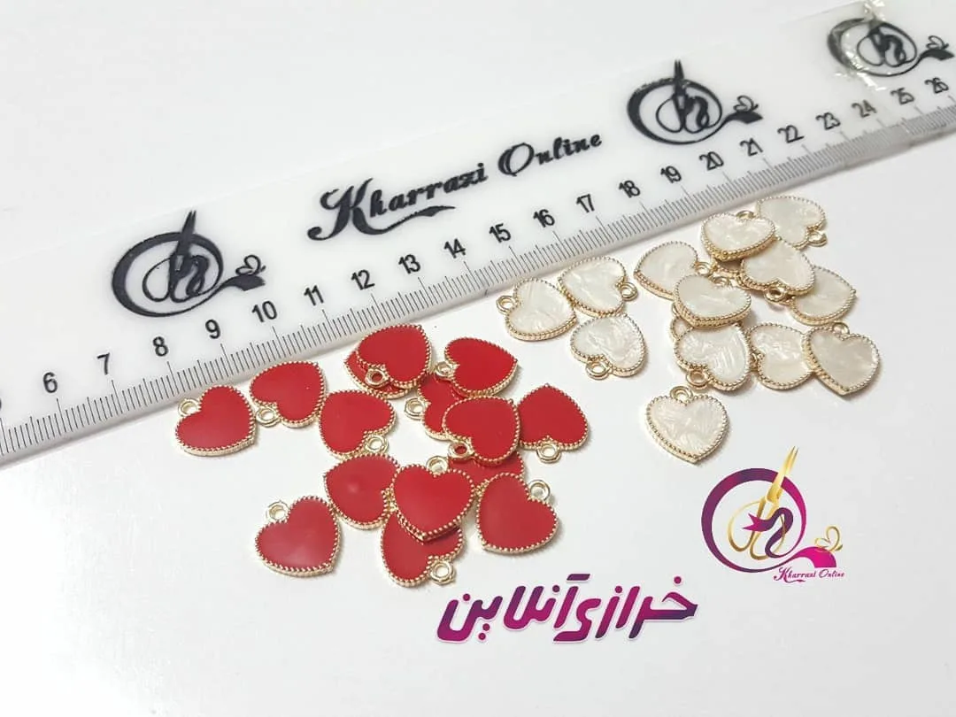 خرج کار قلب رنگی — نمای در‌دست — قلب — عکس ۲