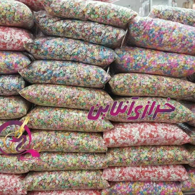 فیمو طرح میوه و قلب بسته ۱۰۰ گرمی — نمای بسته‌بندی — میوه و قلب و حیوانات و بستنی — عکس ۲