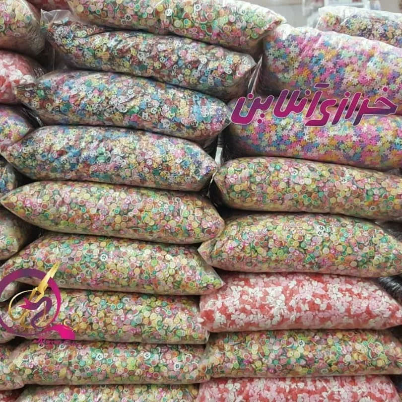 فیمو طرح میوه و قلب بسته ۱۰۰ گرمی — نمای بسته‌بندی — میوه و قلب و حیوانات و بستنی — عکس ۳