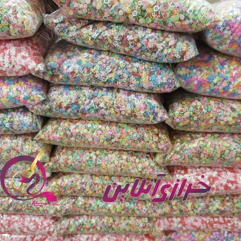 فیمو طرح میوه و قلب بسته ۱۰۰ گرمی — نمای بسته‌بندی — میوه و قلب و حیوانات و بستنی — عکس ۴